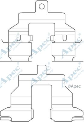 APEC BRAKING Комплектующие, колодки дискового тормоза KIT1146